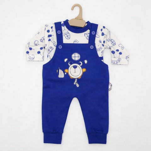 JS - 2 Pieces - Dungaree Set - Blue - Gentleman Bear