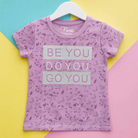 Floral - Cropped T-Shirt - Be You - Purple