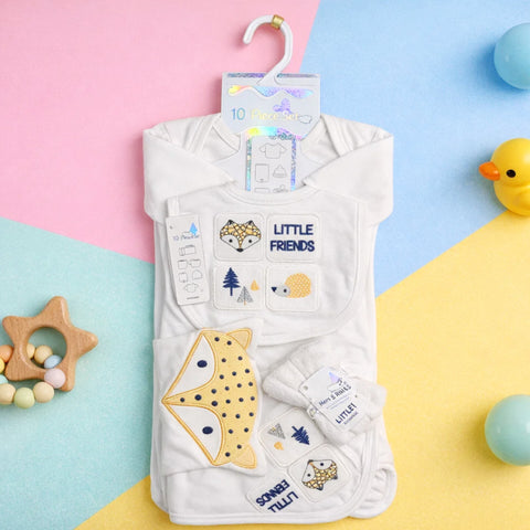 JL - Cotton Interlock - 10 Pieces - Fox Little Friends - Starter Set - Navy