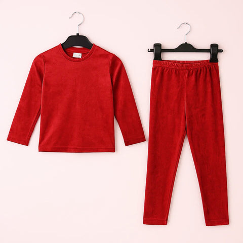 Velvet - Night Suit - Red - Plain - 25
