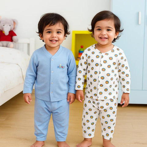 TBS - Pack of 2 - Night Suits - Blue & Circles