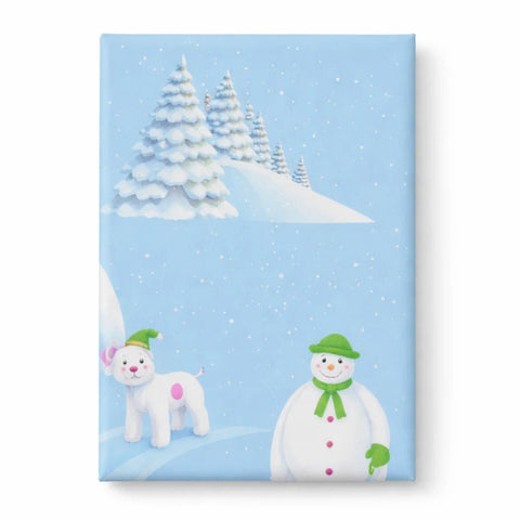 Diaper Changing Mat - Blue - Snowman - (36*24 Inches)