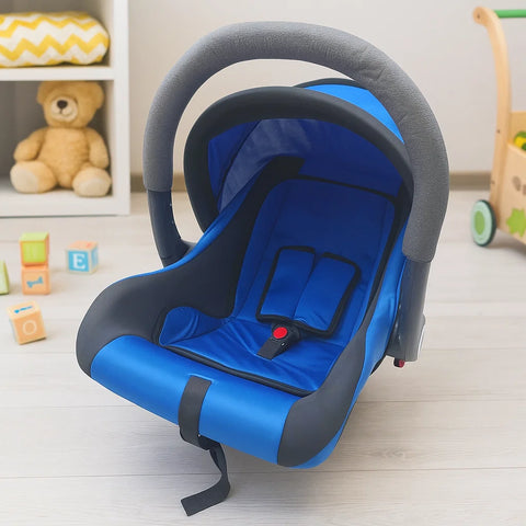 Double Cushion - Carry Cot - Blue & Black