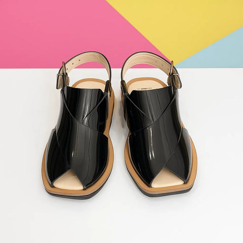 Peshawari Chappal - Black - 05