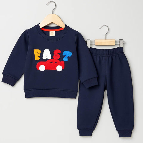 Wow - 2 Pieces - Suit Set - Navy - Fast