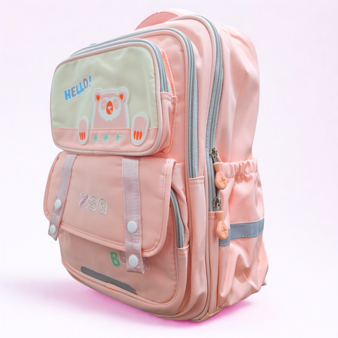 School Bag - Pink - Bear - DW08