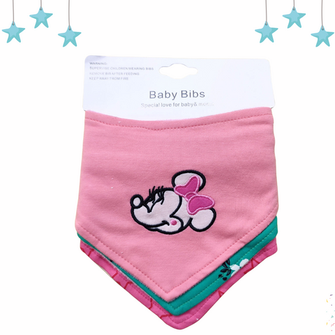 Pack of 3 Bandana Bibs - Girls Mix