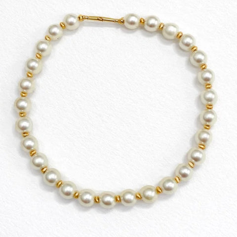 Girl's White & Golden Necklace - Dep-20