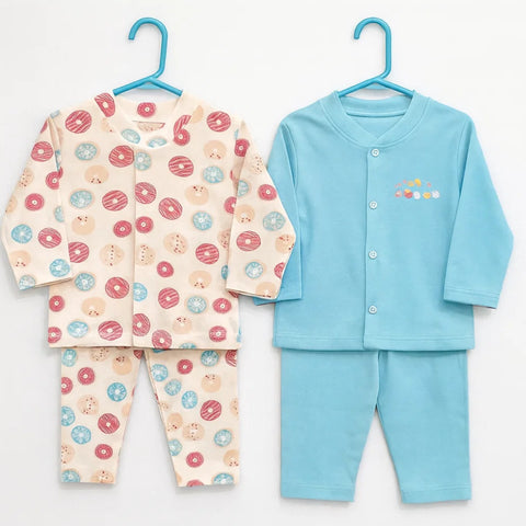 TBS - Pack of 2 - Night Suits - Blue & Donuts