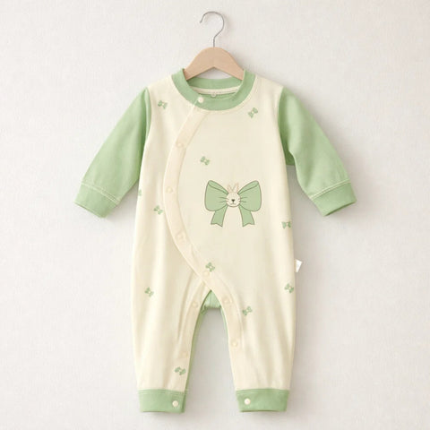 Everly Brooks - Cotton Interlock - Romper - Skin - Bow