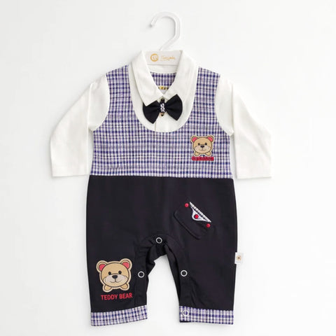 GM - Romper - Black - Teddy Bear