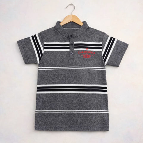 GT - Short Sleeve - T-Shirt - Black & White - Stripes