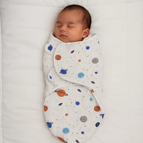 Hudson Baby - Quilted Swaddle Wrap - Planets