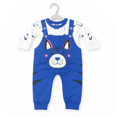 JS - 2 Pieces - Dungaree Set - Blue - Lion