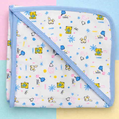TBA - Cotton Jersey - Wrapping Sheet - Blue - Forest Friends - 26