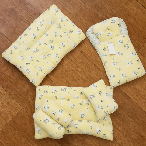 7 Pieces Velvet Bedding Set - Rabbit - Yellow
