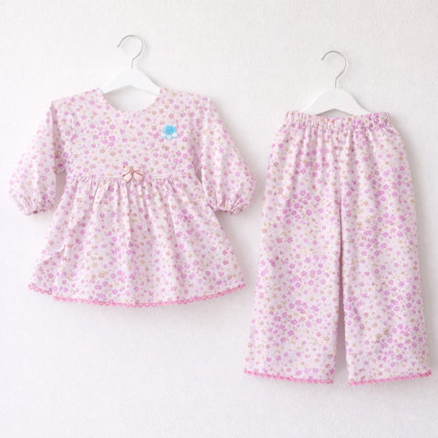 AG - 2 Pieces - Frock Set - Pink - Floral
