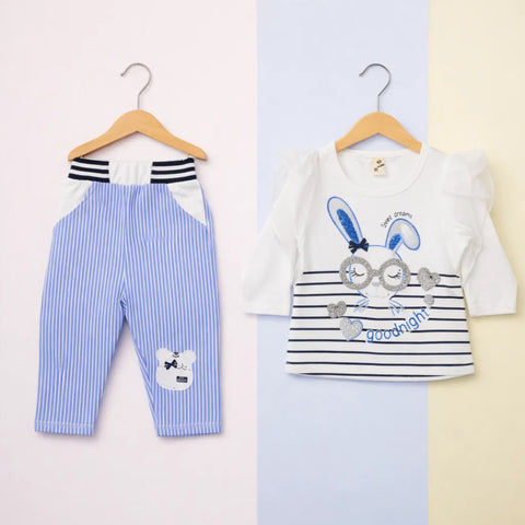G&G - 2 Pieces - Suit Set - Blue - Princess Kitty