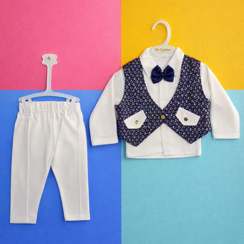 GM - 2 Pieces - Suit Set - Navy - Abstract