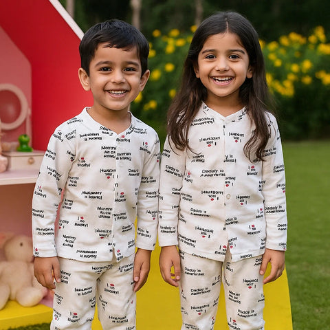 TBS - Night Suit - White - Awesome Parents