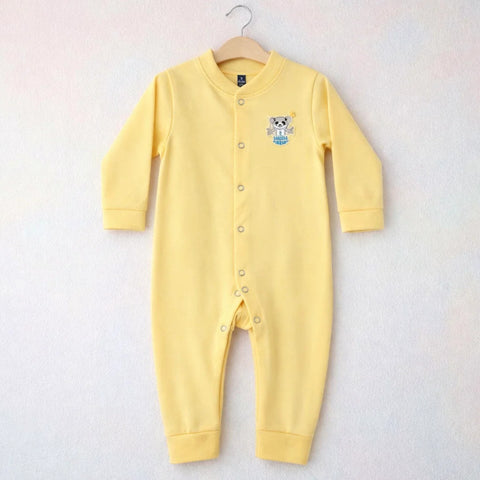Carte - Cotton Interlock - Sleep Suit Without Socks - Yellow - Moon Child