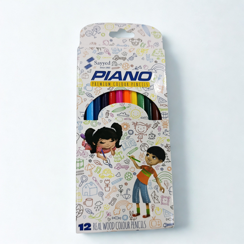 Piano  - Pack of 12 - Color Pencils - White - 4165