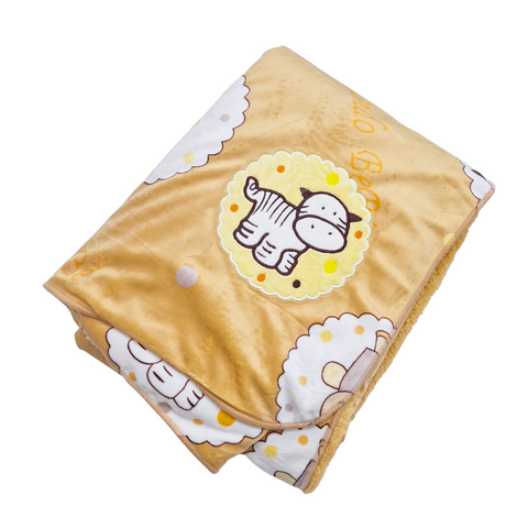 For Baby - Fur Blanket - Brown - Cow