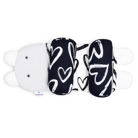 KC - Head Shaping Pillow - Black  - Hearts