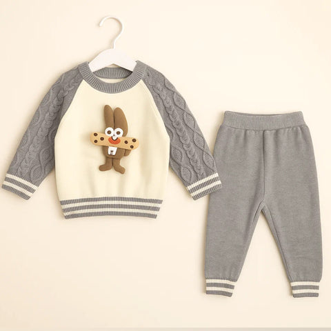 2 Pieces - Wool Suit Set - Grey - Plush Toy
