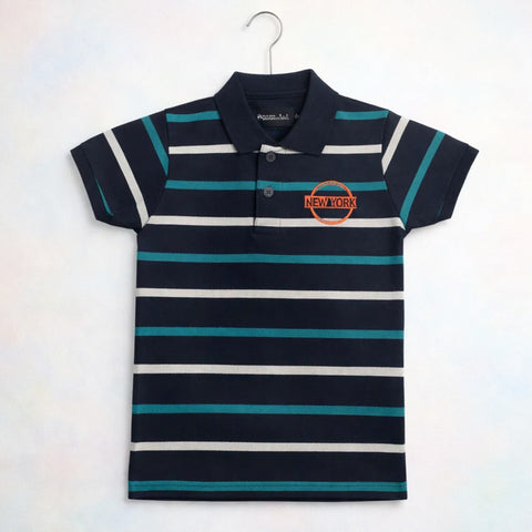 GT - Short Sleeve - Polo T-Shirt - Black & Grey - Newyork