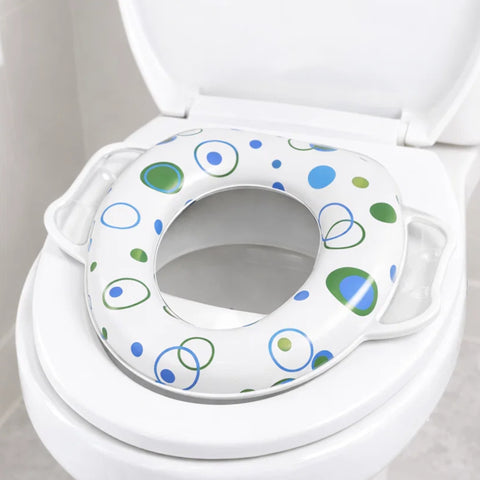 Potty Training Seat Cover - White - Circles