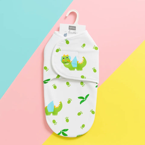 Aifeier - Plush Swaddle Wrap - Green Dino