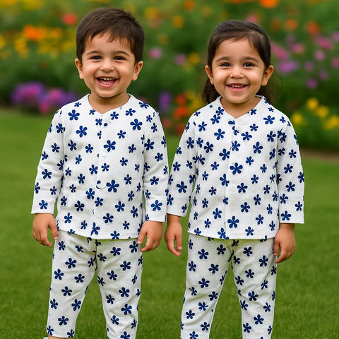 TBS - Night Suit - Vol-01-25 - White - Flowers