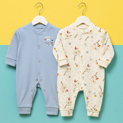 TBS - Pack of 2 Sleep Suits - Vol 02-25 - Blue & Bear