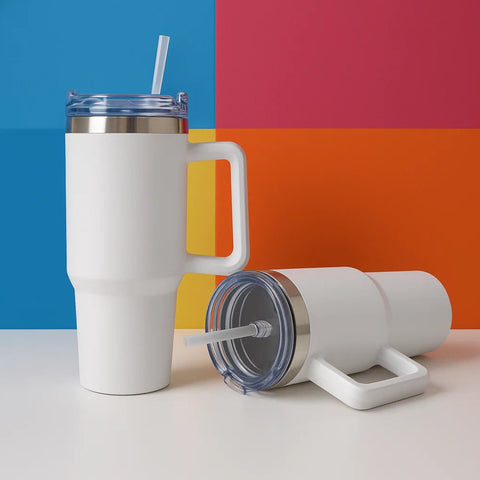 Alpha - Stainless Steel Vacuum Tumbler - White - 1200 ML