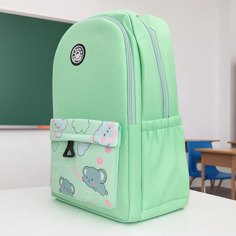 School Bag - Green - Clouds - DW19