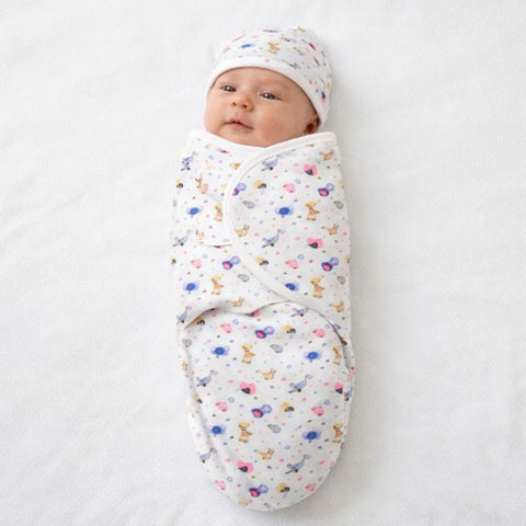 Little Angels - Swaddle Wrap - Pink - Animal Kingdom
