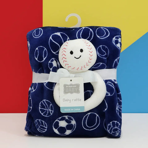 Hudson - Plush Toy Blanket - Snowman - Blue