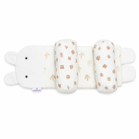 KC - Head Shaping Pillow - White - Brown Leaves