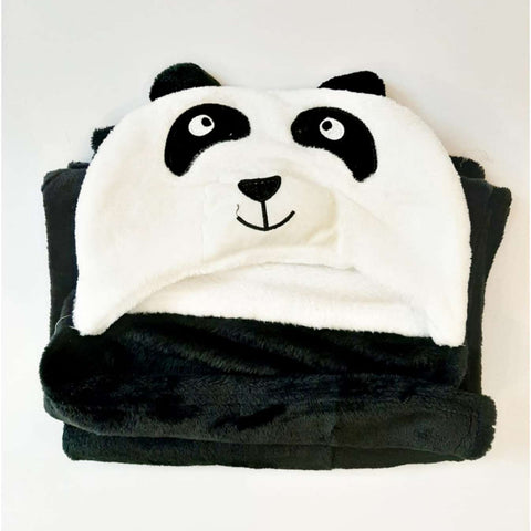 Kolaco - Hoodie Blanket - Black - Panda